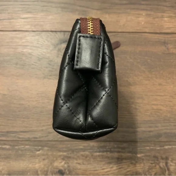 ❌SOLD❌ Chanel Black Quilted Lambskin Leather Classic Small CC Cosmetic Pouch Bag - Picture 8 of 16